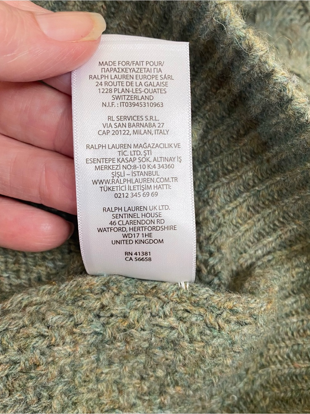 Polo by Ralph Lauren Men’s Shawl Collar Cable Wool-Cashmere Blend Cardigan Large - Picture 9 of 12